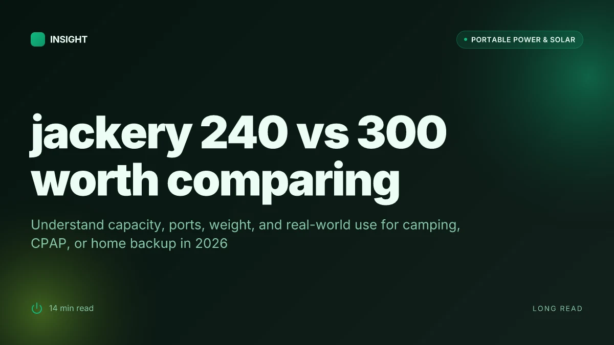 What makes the Jackery 240 vs 300 worth comparing for off-grid power in 2026
