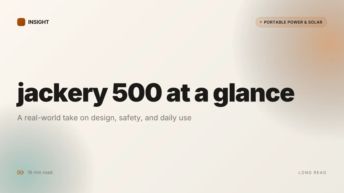 What makes the Jackery 500 more than a simple backup power bank