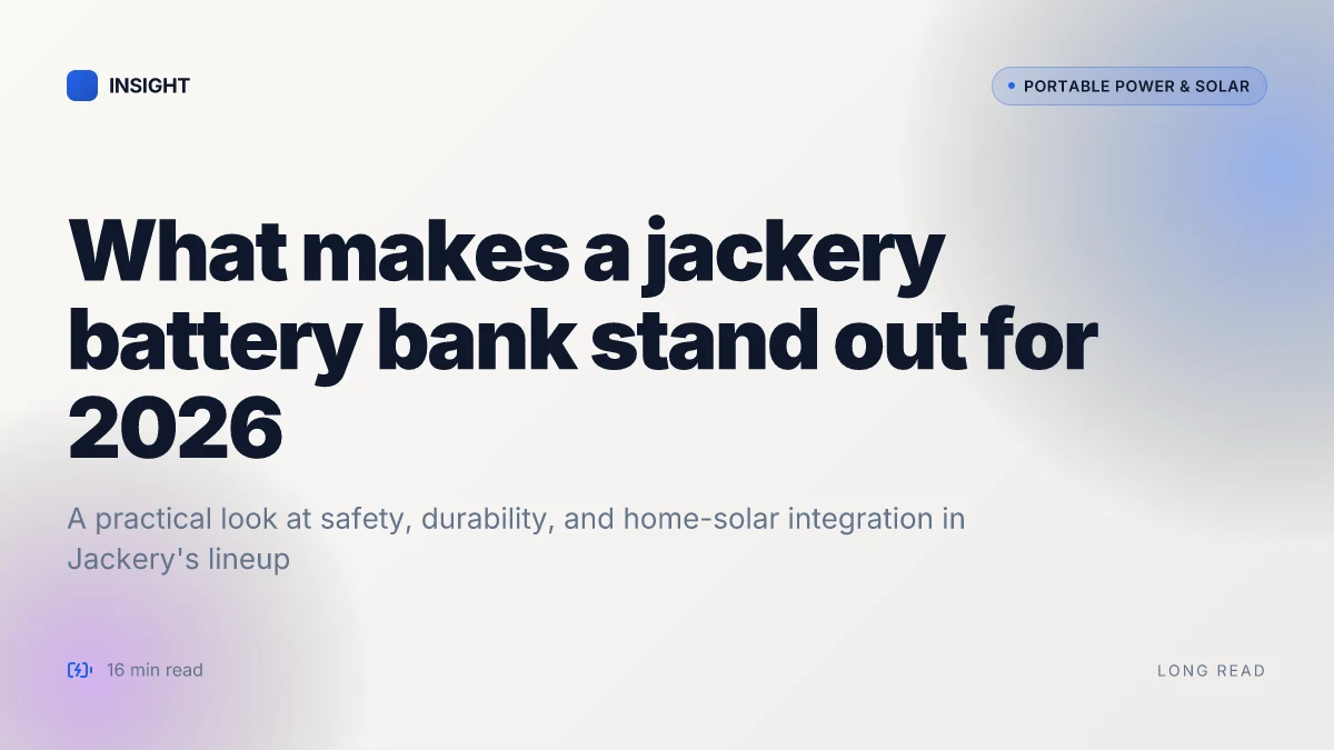 What makes a jackery battery bank stand out for 2026
