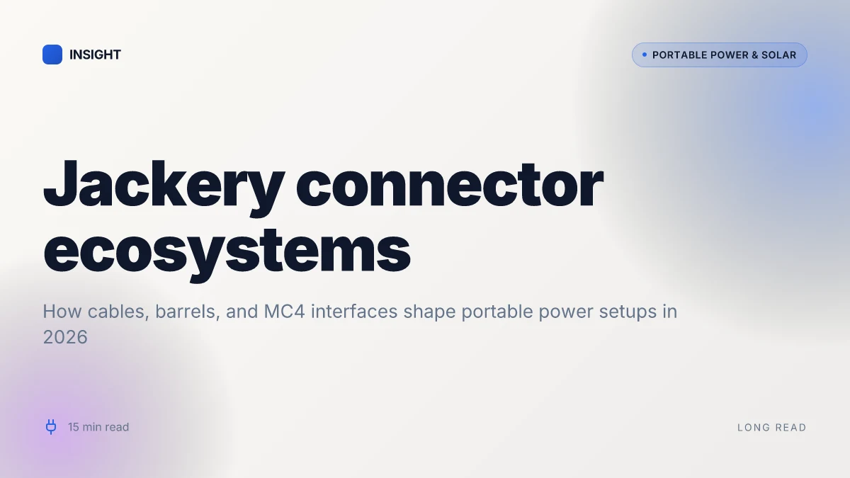 How Jackery connector ecosystems shape portable power setups in 2026