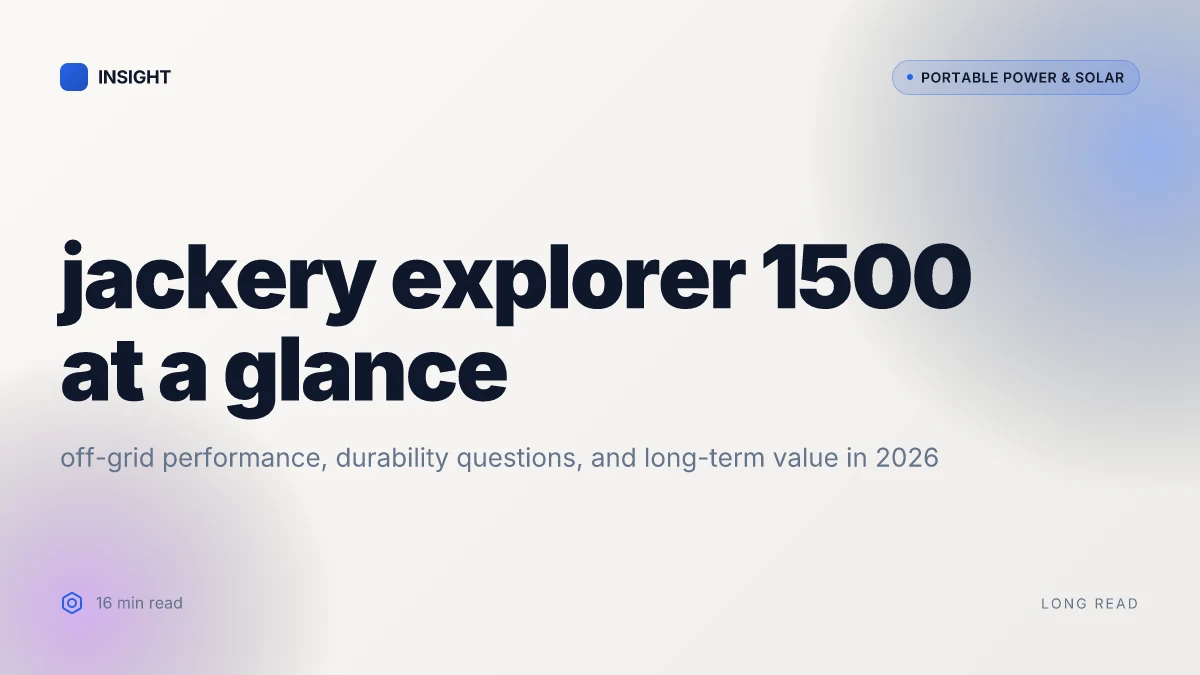 What makes the jackery explorer 1500 worth a closer look for off-grid power in 2026
