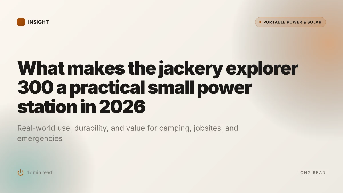 What makes the jackery explorer 300 a practical small power station in 2026