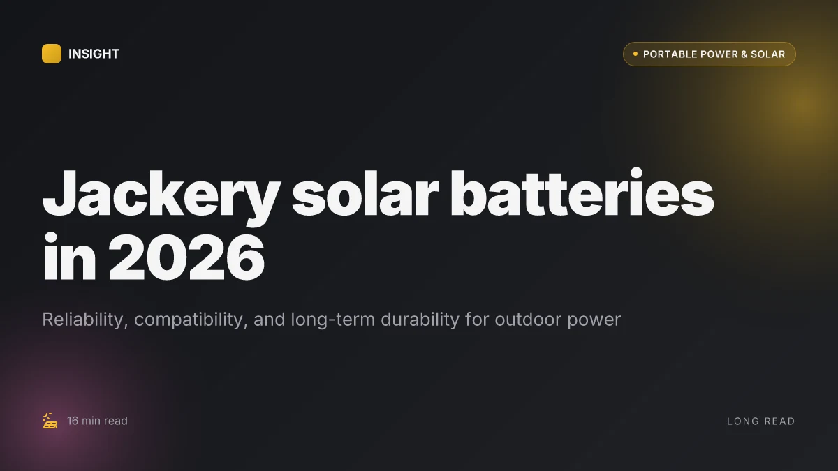 What makes Jackery solar batteries reliable for outdoor power in 2026