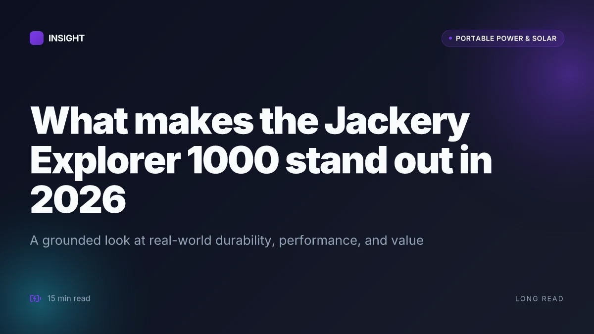 What makes the Jackery Explorer 1000 stand out in 2026