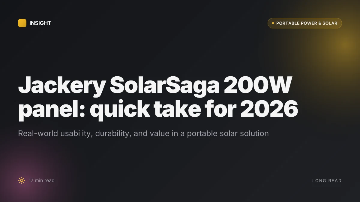 What makes the Jackery SolarSaga 200W panel stand out for portable power in 2026