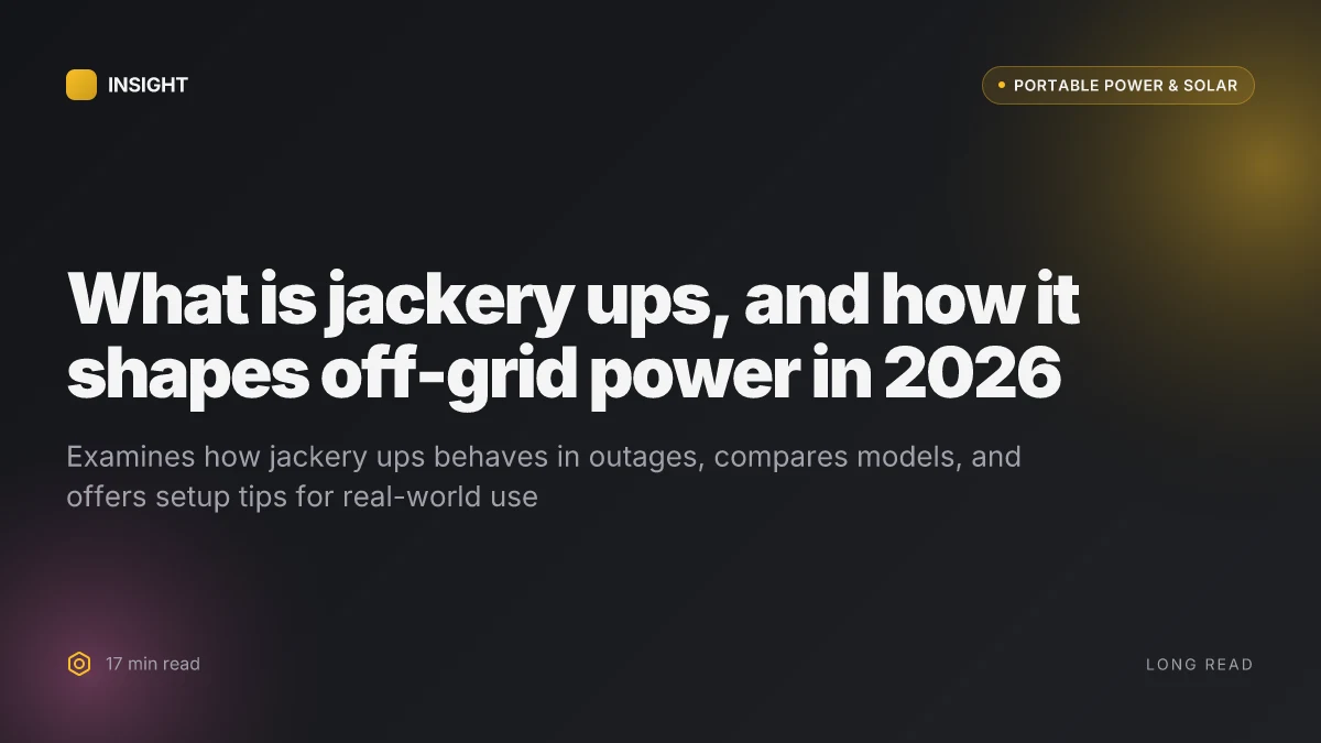 What is jackery ups, and how it shapes off-grid power in 2026
