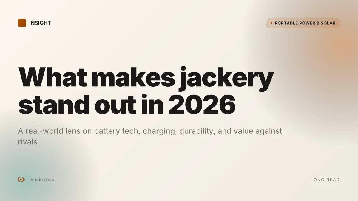 What makes Jackery stand out in 2026 compared to rivals