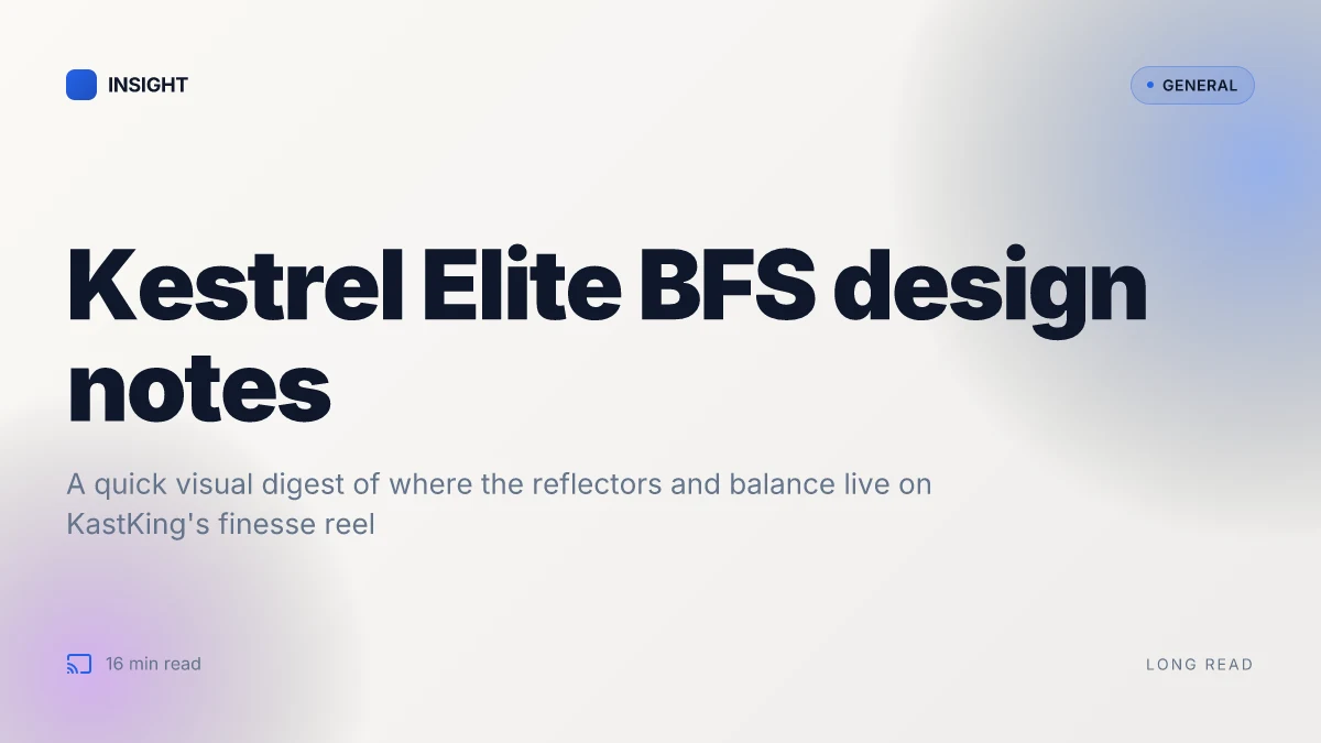 What makes the KastKing Kestrel Elite BFS stand out for finesse anglers in 2026