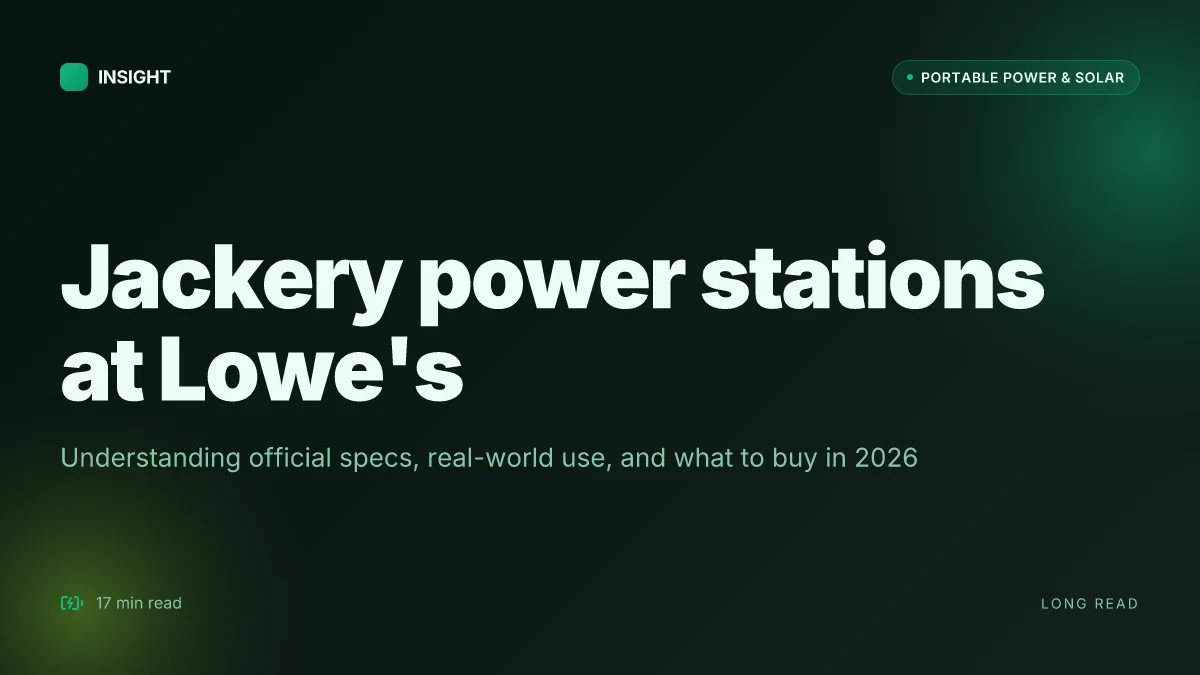 What Lowe's customers should know about Jackery power stations and official specs