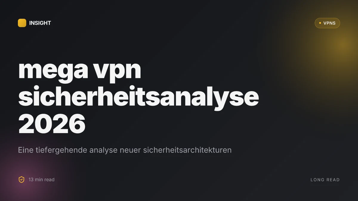 Was ist mega VPN wirklich? Eine tiefergehende analyse neuer sicherheitsarchitekturen 2026