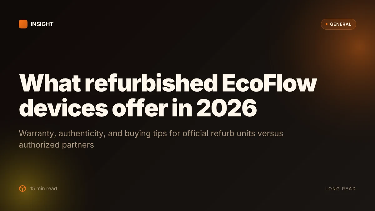 What refurbished EcoFlow devices for sale actually offer in 2026
