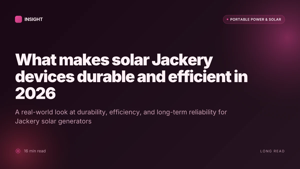 What makes solar Jackery devices durable and efficient in 2026