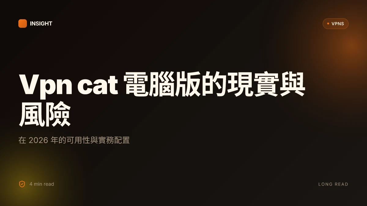 VPN cat 電腦版:2026 更新下的實踐與風險剖析