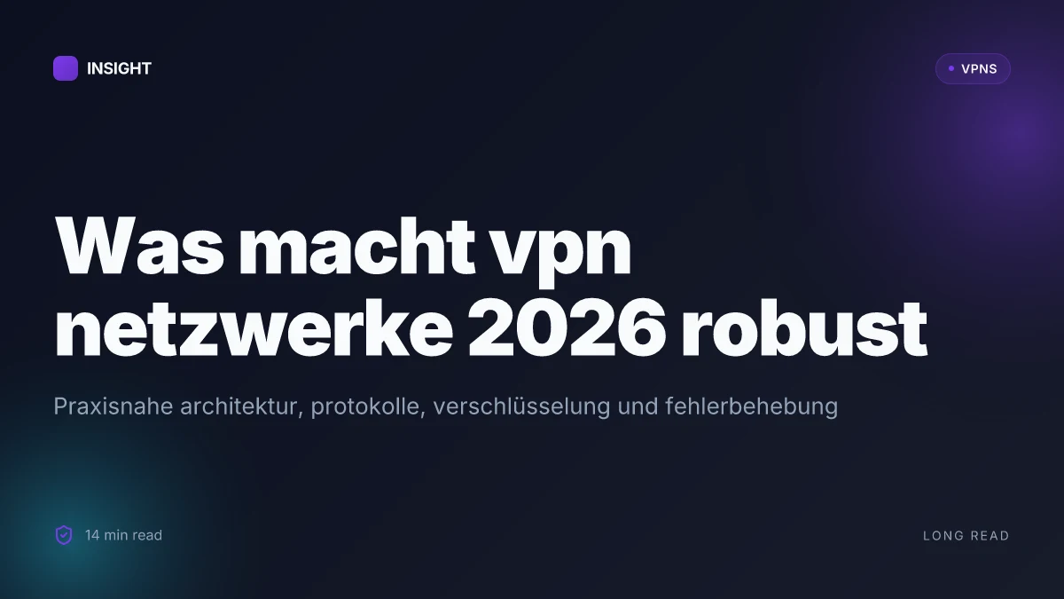 What makes a VPN netzwerk robust in 2026