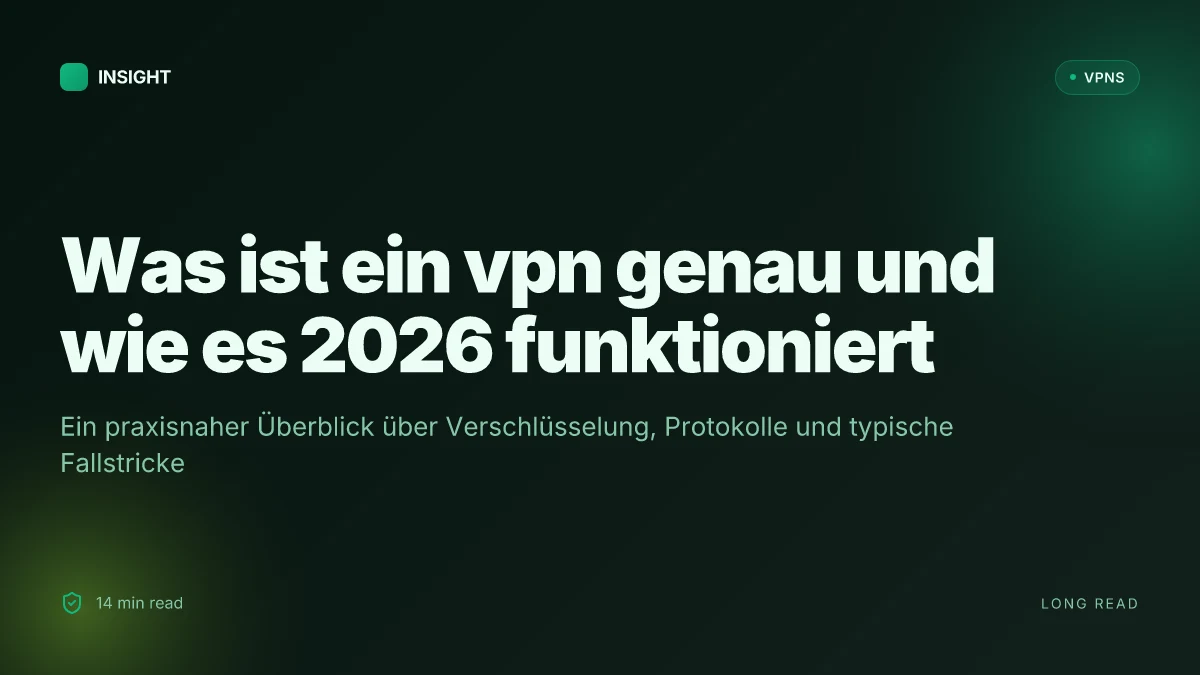 Was ist a VPN genau and how it actually works in 2026