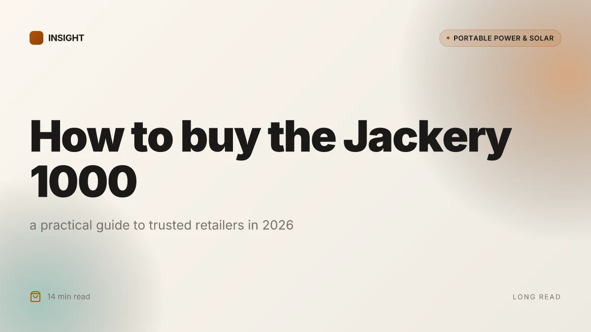 How to buy the Jackery 1000: a practical guide to trusted retailers in 2026