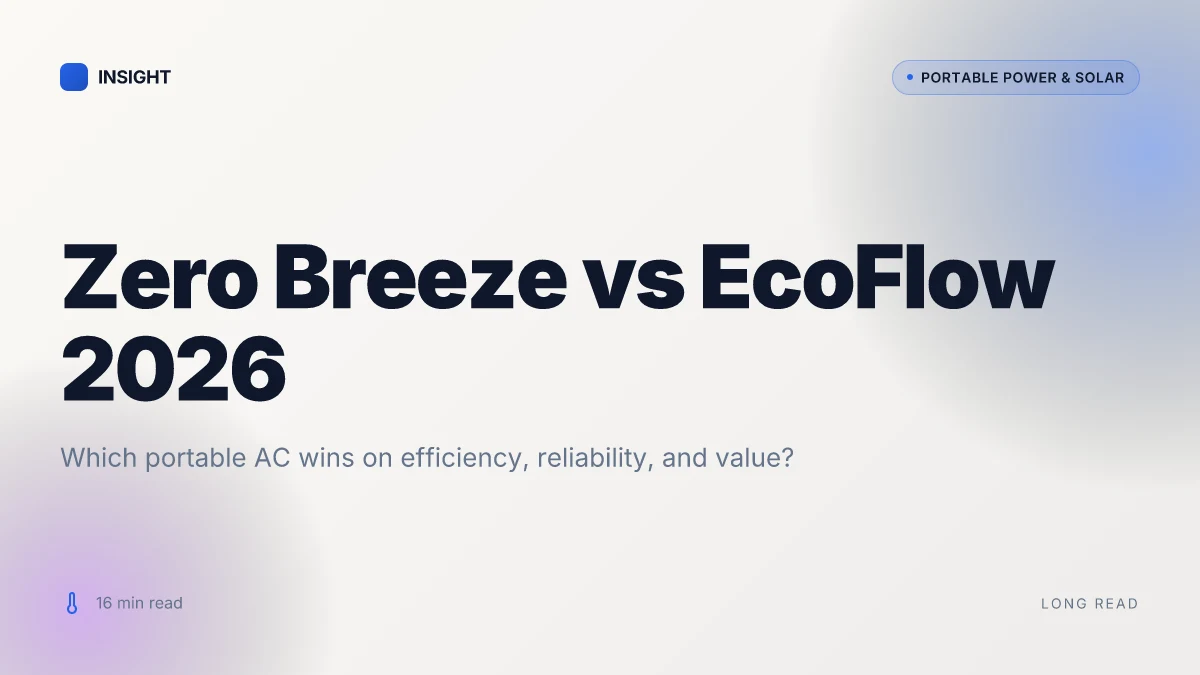 Zero Breeze vs EcoFlow 2026: which portable AC wins on efficiency, reliability, and value?
